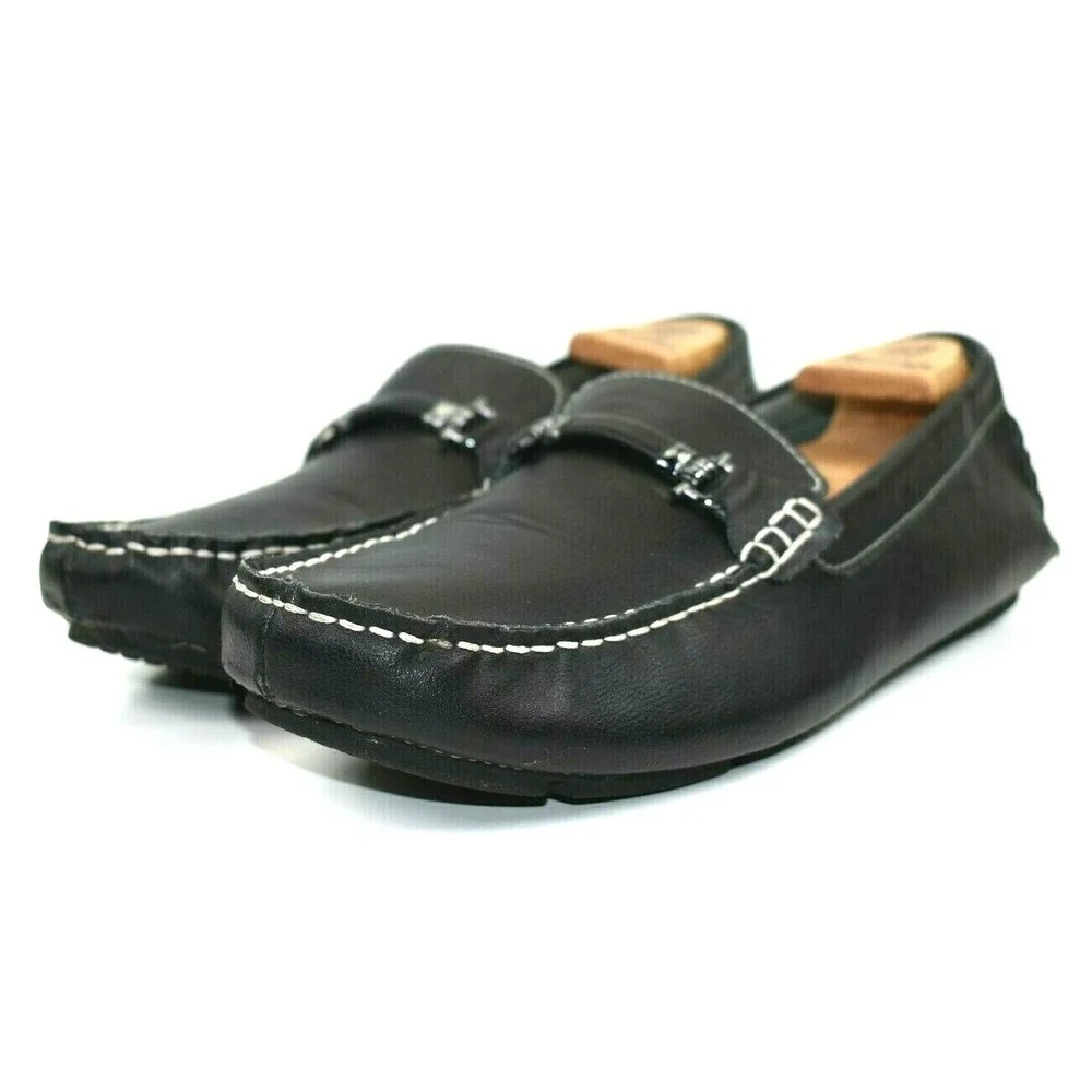 Steve Madden Men's Trulow Black Slip-On Horse bit Driving Loafer Size‎ 10.5 M